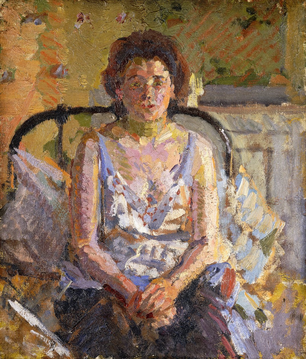 Žena na posteli, cca 1912-3 od Harold Gilman