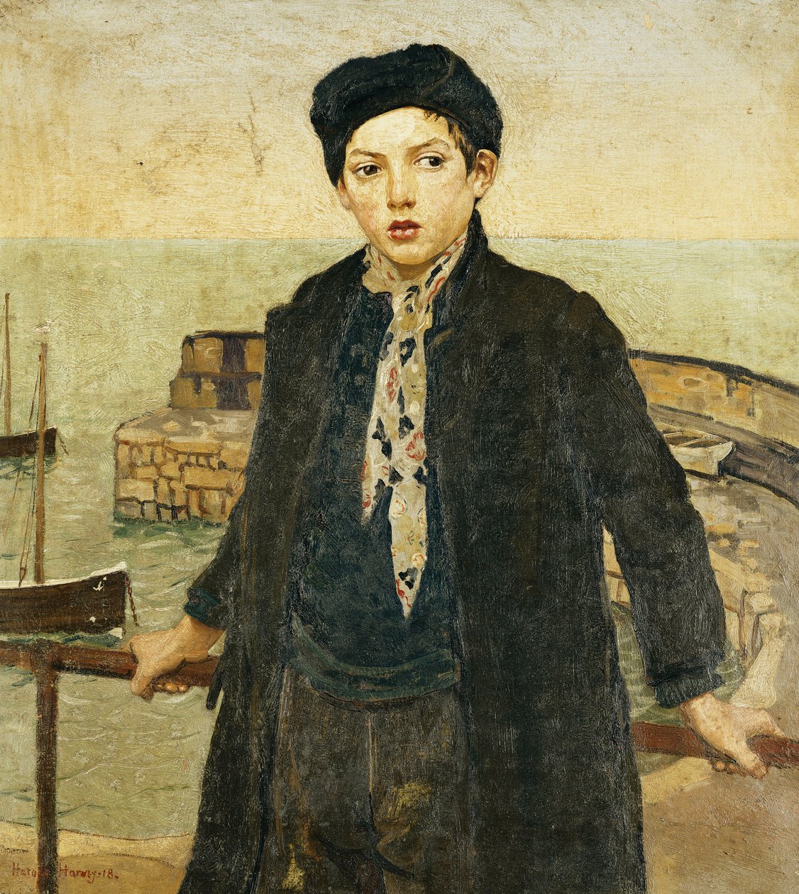 Chlapec u přístavu od Harold Harvey