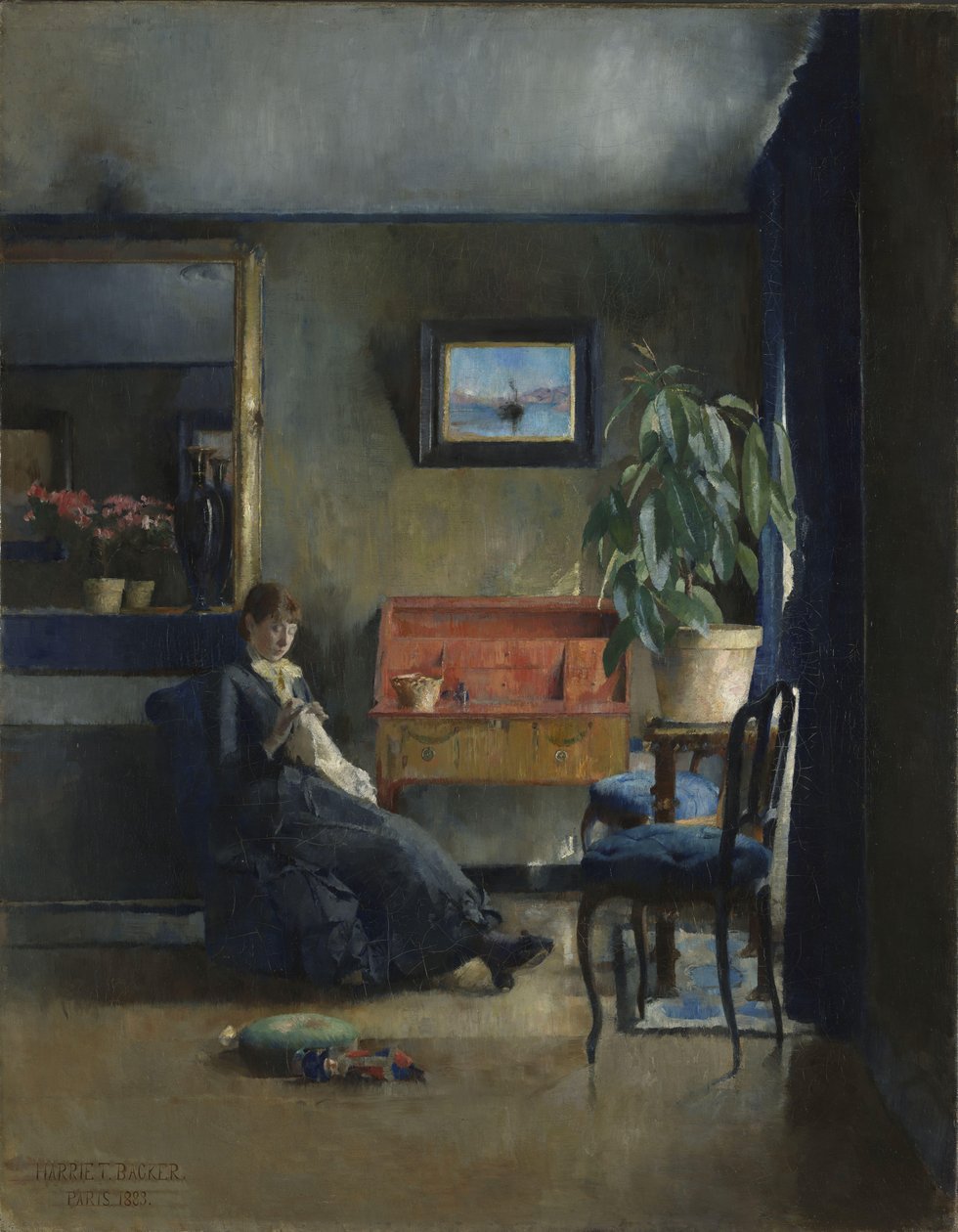 Modrý interiér od Harriet Backer