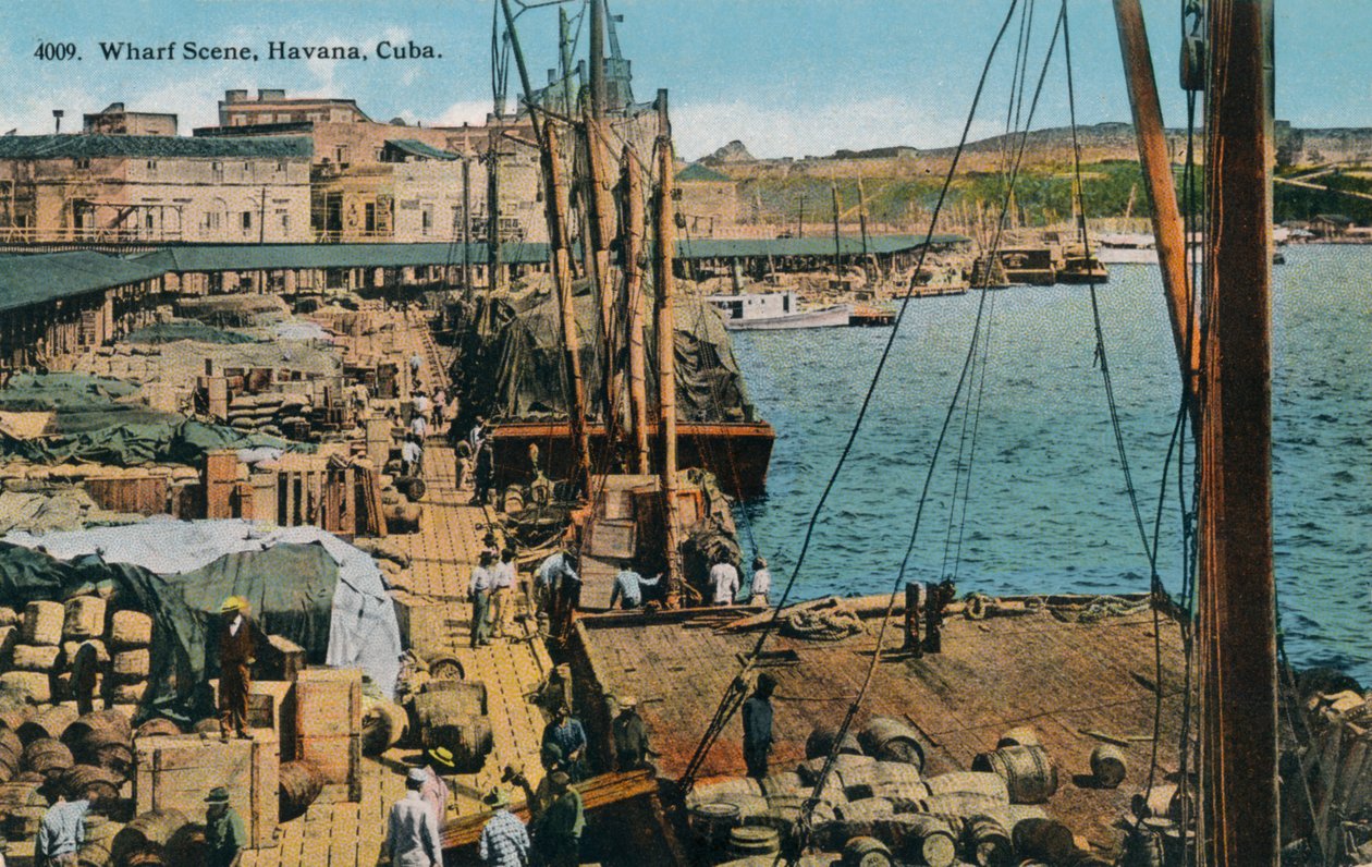 Wharf Scene, Havana, Kuba, 1910 od Harris Bros and Co