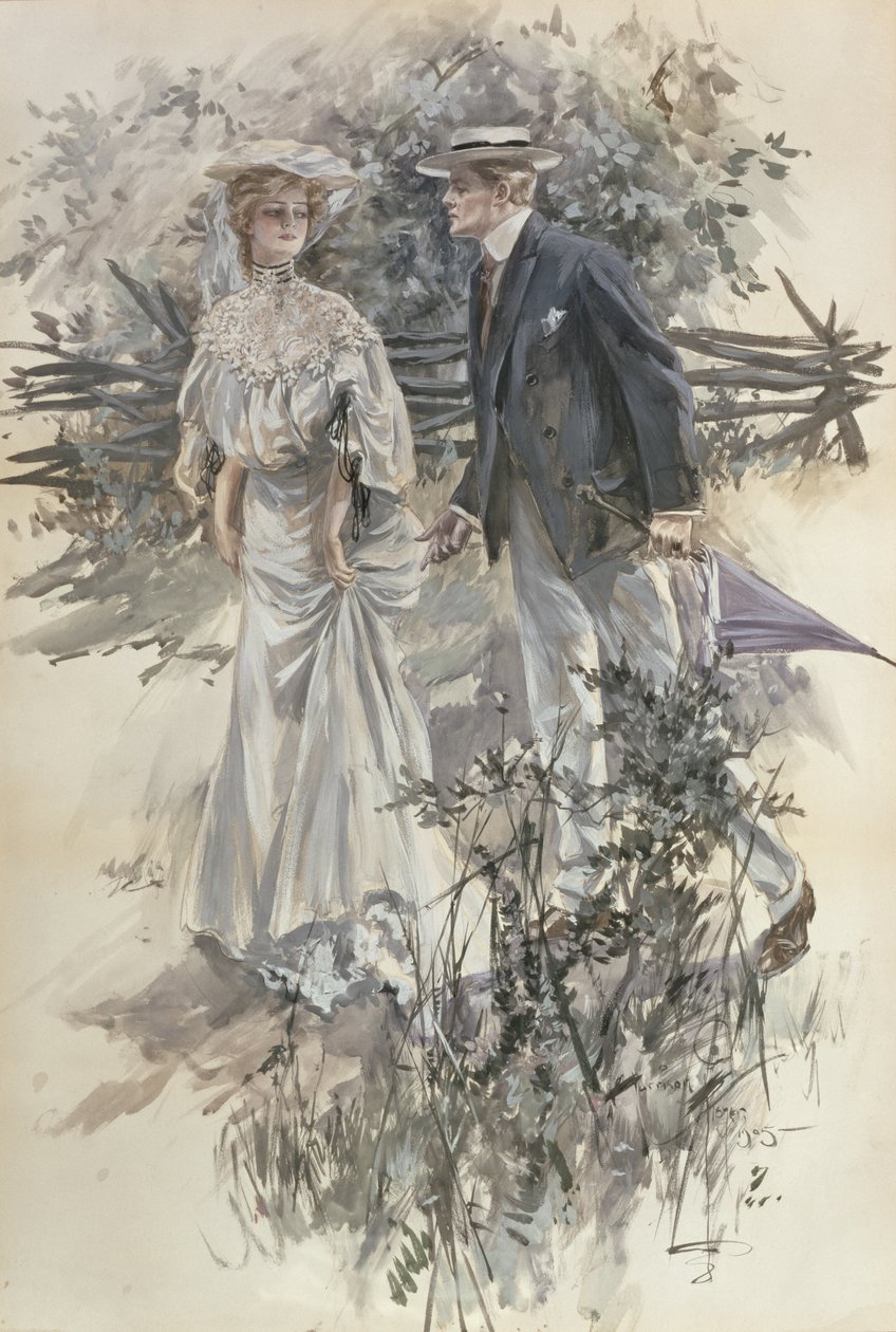 Procházka zahradou od Harrison Fisher