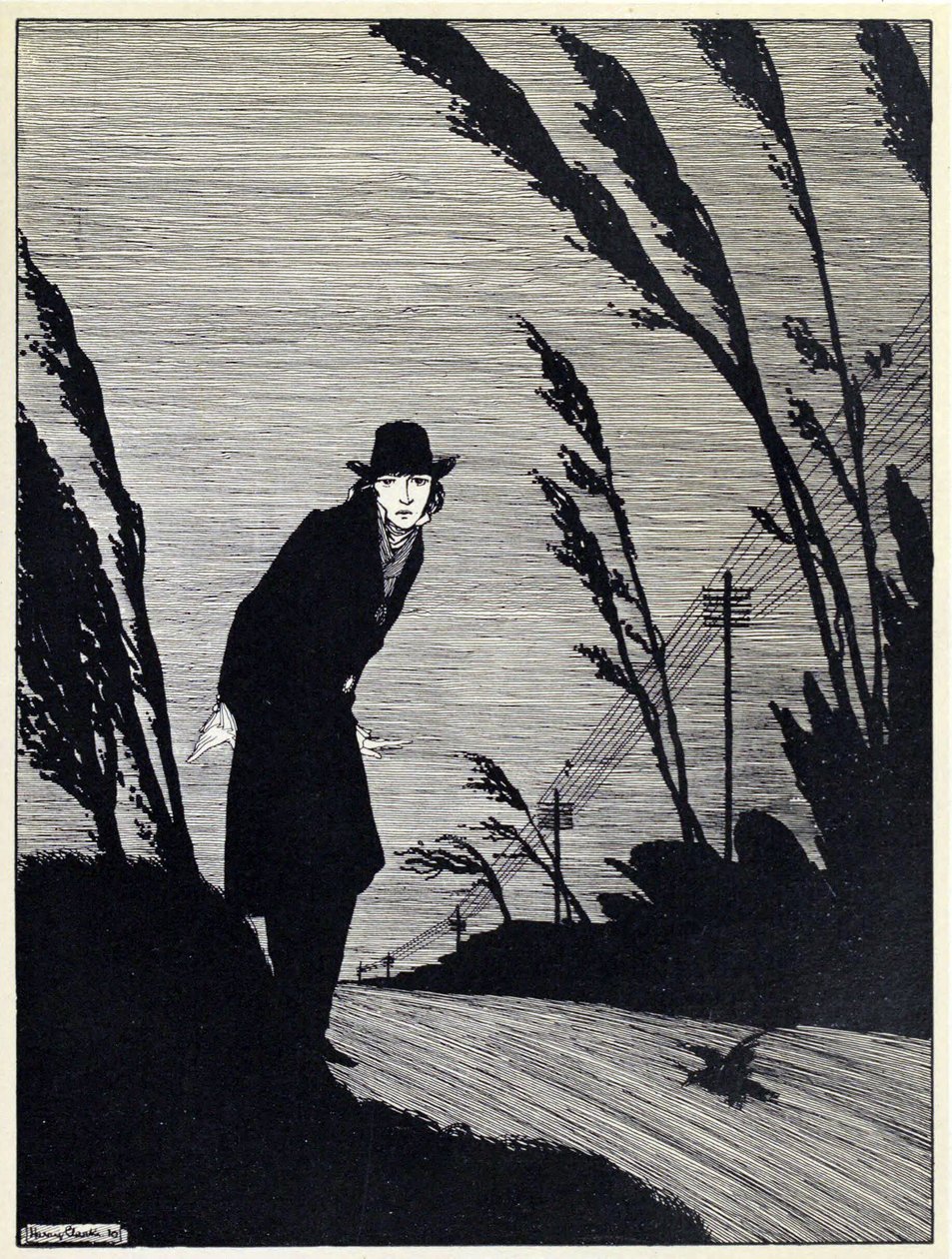 Uprostřed všeho byla Studená bílá tvář z hospody The Years at the Spring. 1920 od Harry Clarke