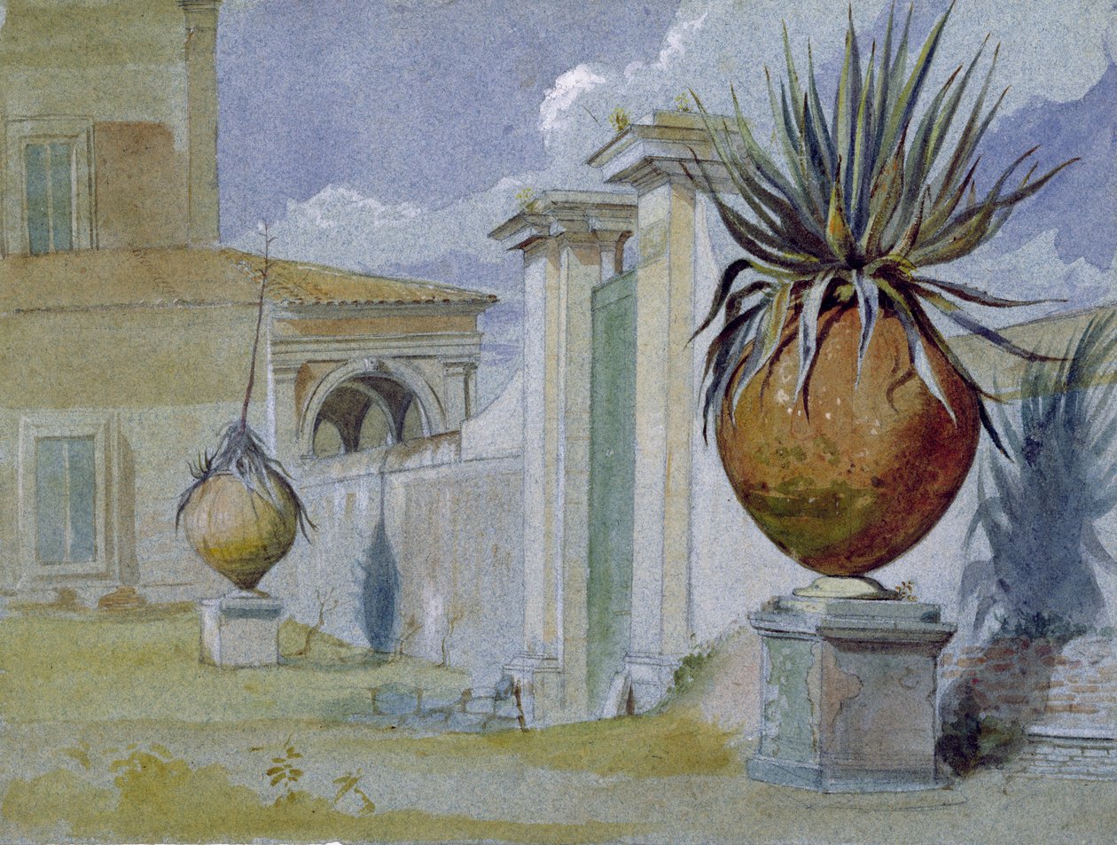 Villa Massimi, Řím (wc a barva karoserie na papíře) od Harry John Johnson