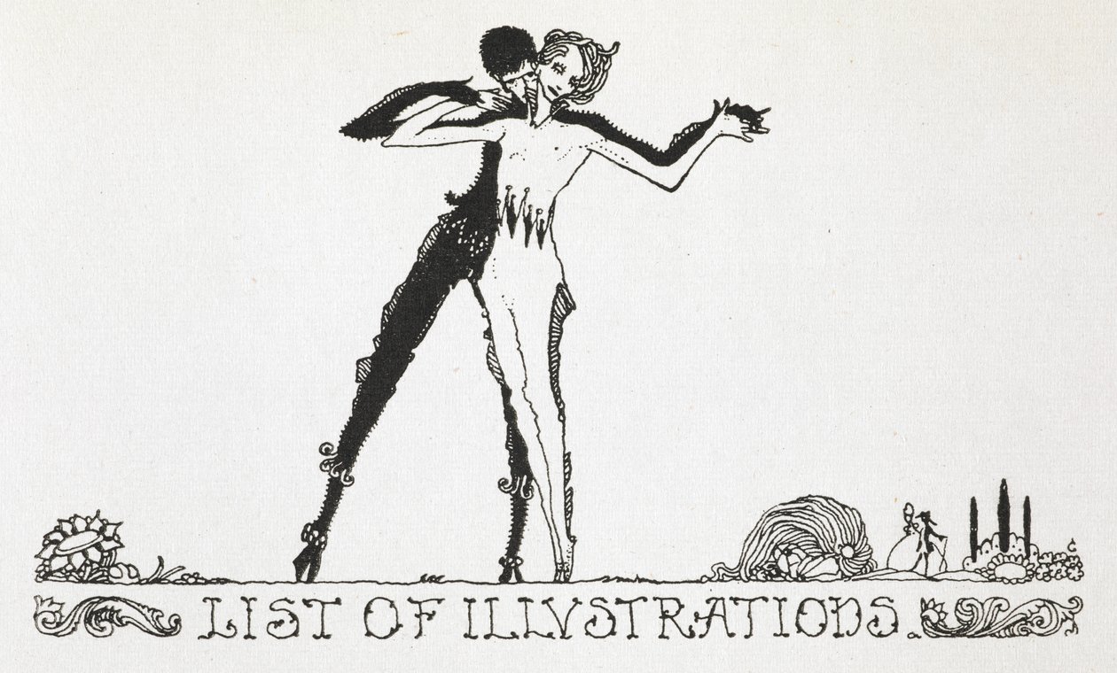 Tančící muž a žena. od Harry Clarke