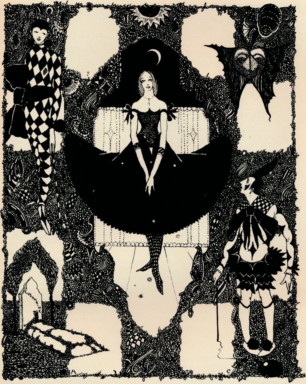 Columbine, c 1900-1930, 1925 od Harry Clarke