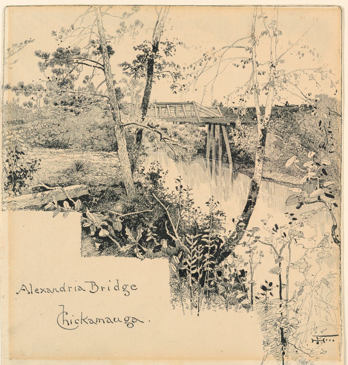 Alexandrijský most, Chickamauga od Harry Fenn