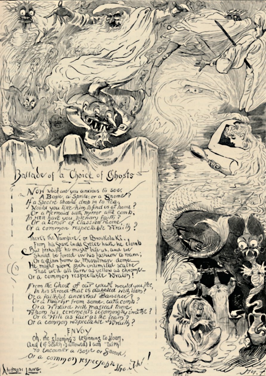 Ballade of a Choice of Ghosts, 1886 od Harry Furniss