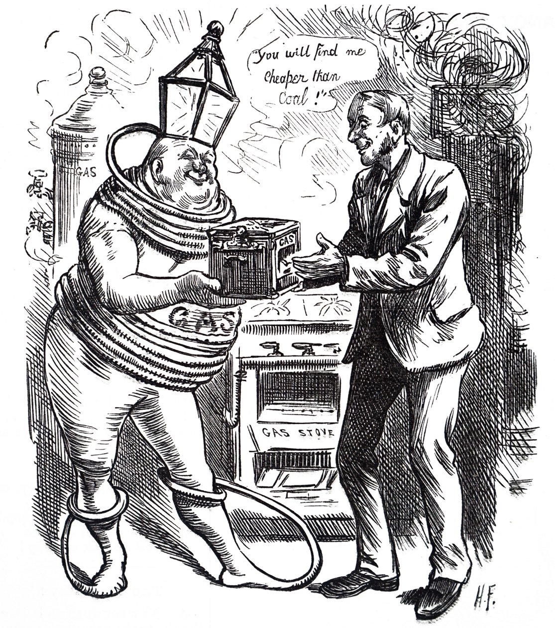 Levná cena plynu. od Harry Furniss
