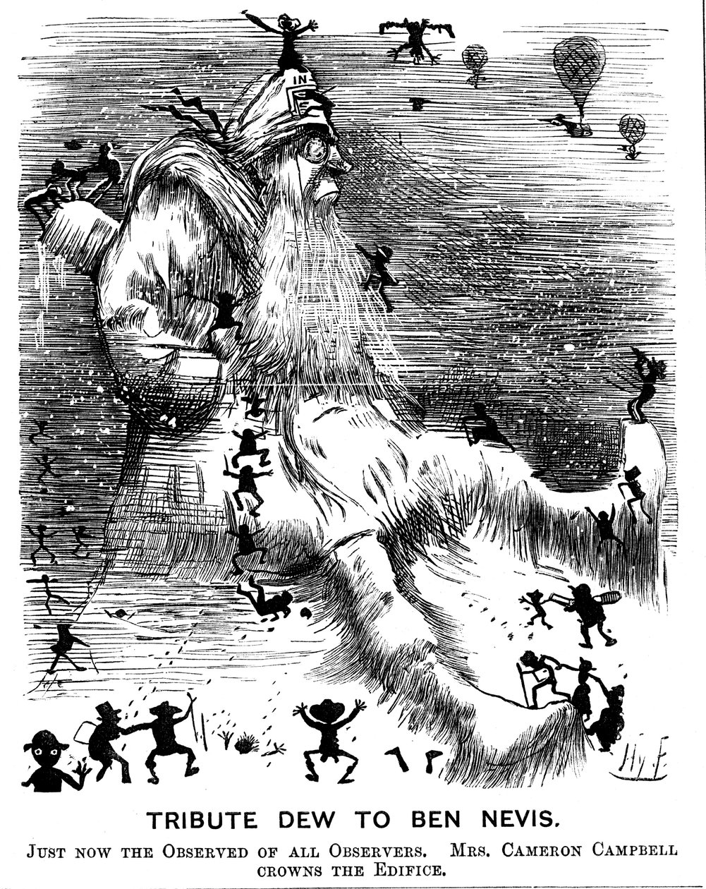 Pocta Dew to Ben Nevis, 1883 od Harry Furniss