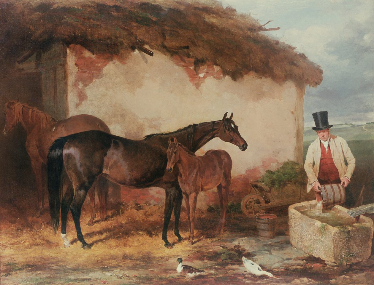 Klisna Možná se svým hříbětem, 1846 od Harry Hall