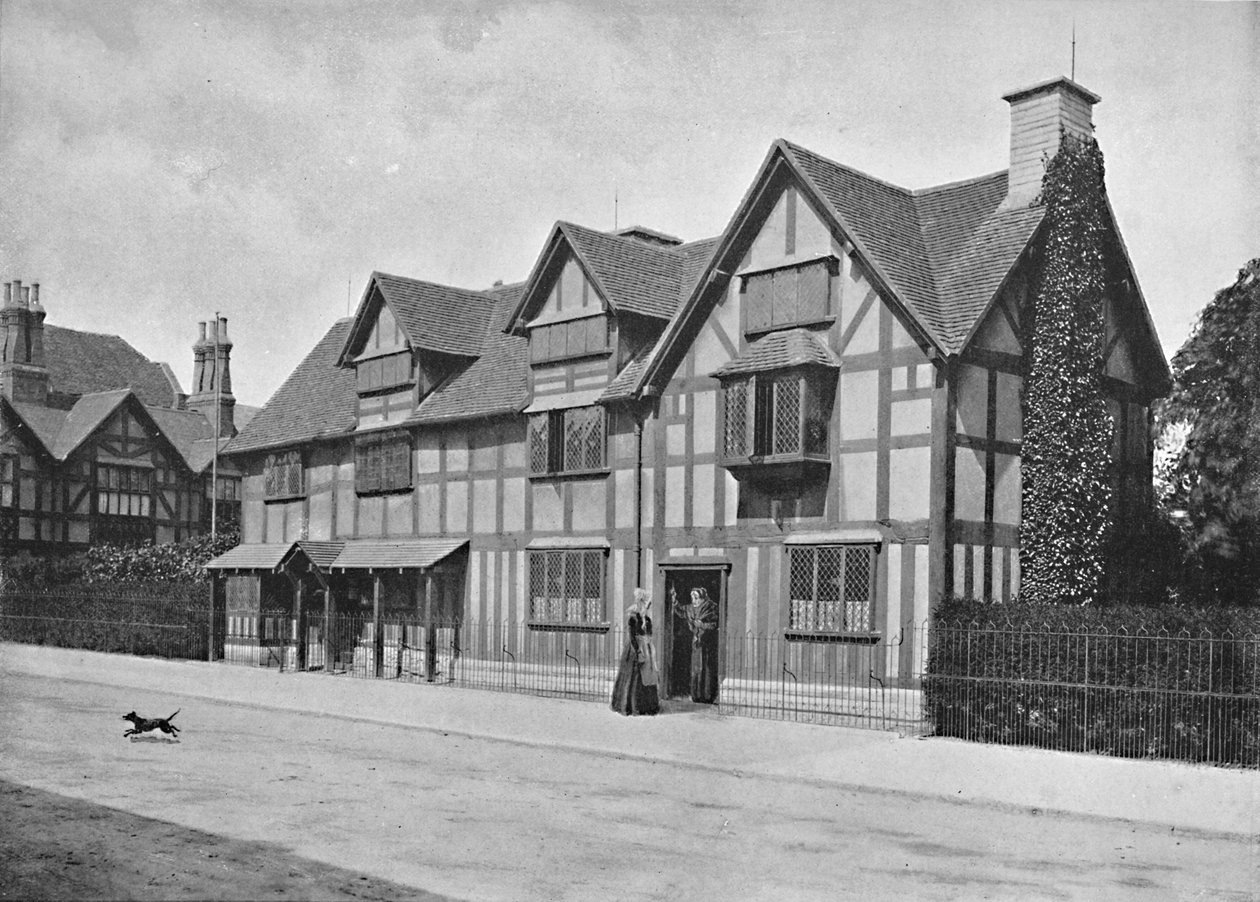 Shakespearův dům, Stratford-On-Avon, c1896 od Harvey Barton