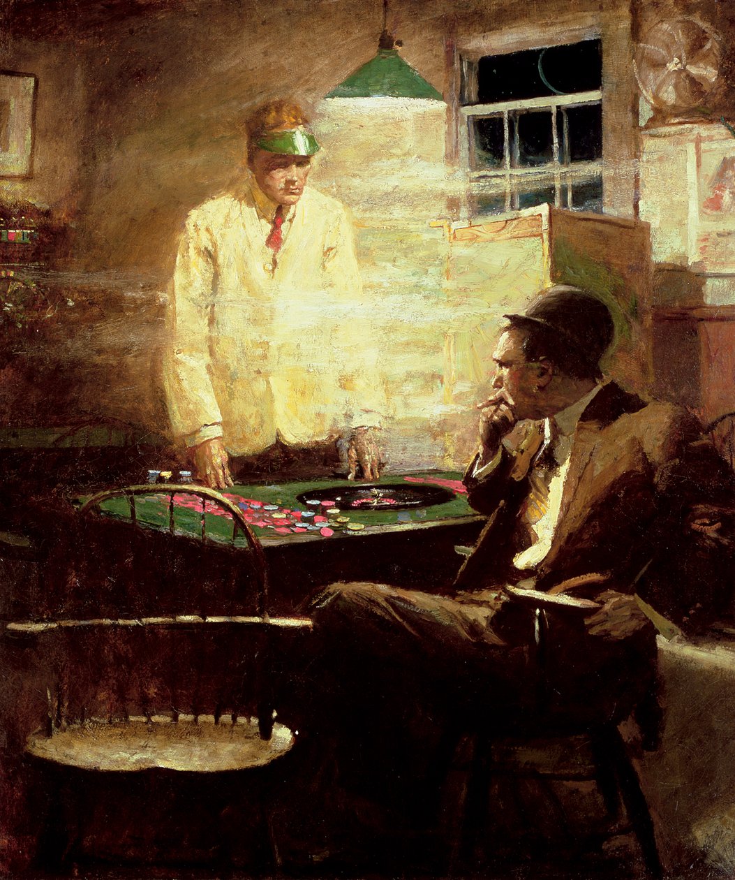 Gambler (olej na plátně) od Harvey T. Dunn