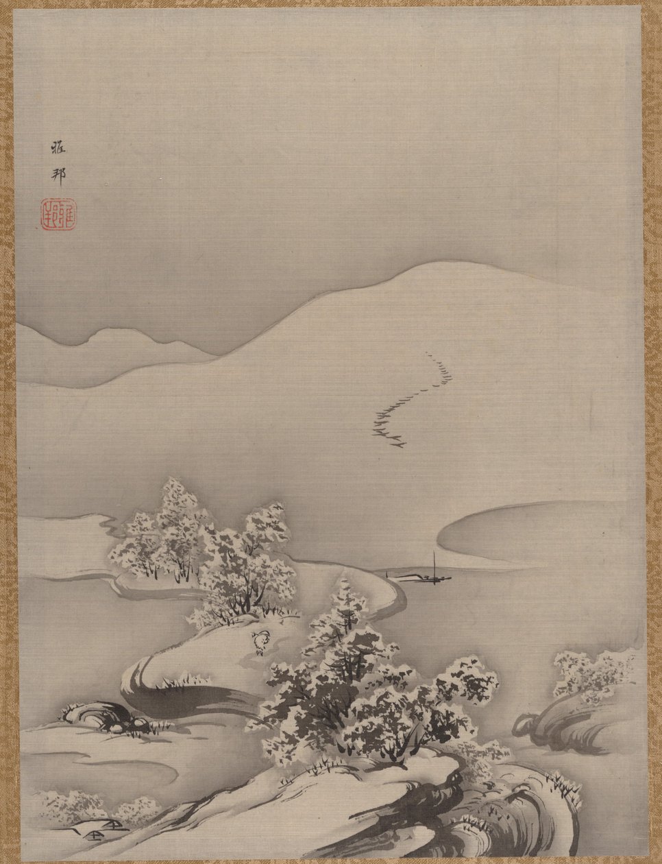 Lake and Causeway, ca. 1885-89. od Hashimoto Gaho