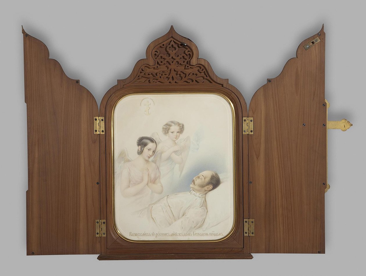Císař Nicholas I. na smrtelné posteli, 1855 od Hau