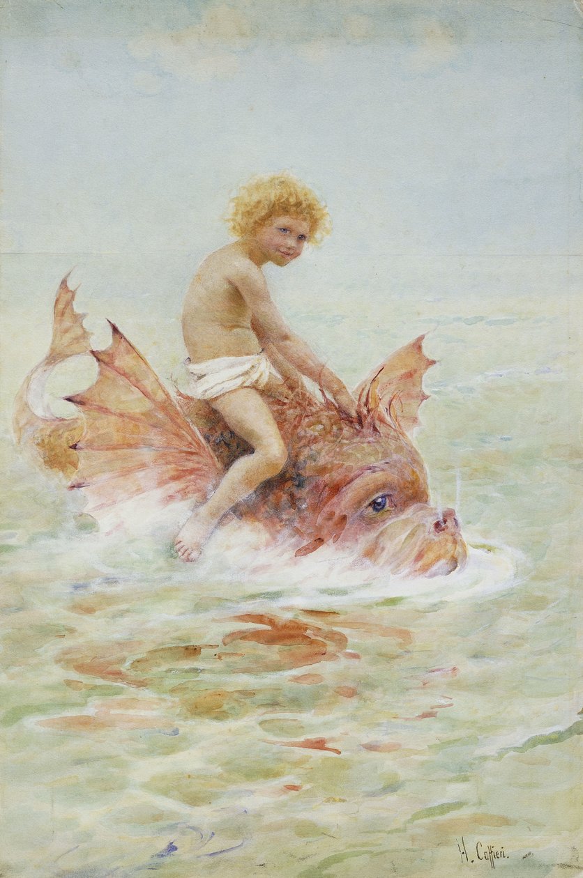 Jízda na mořských příšerách, od Hector Caffieri