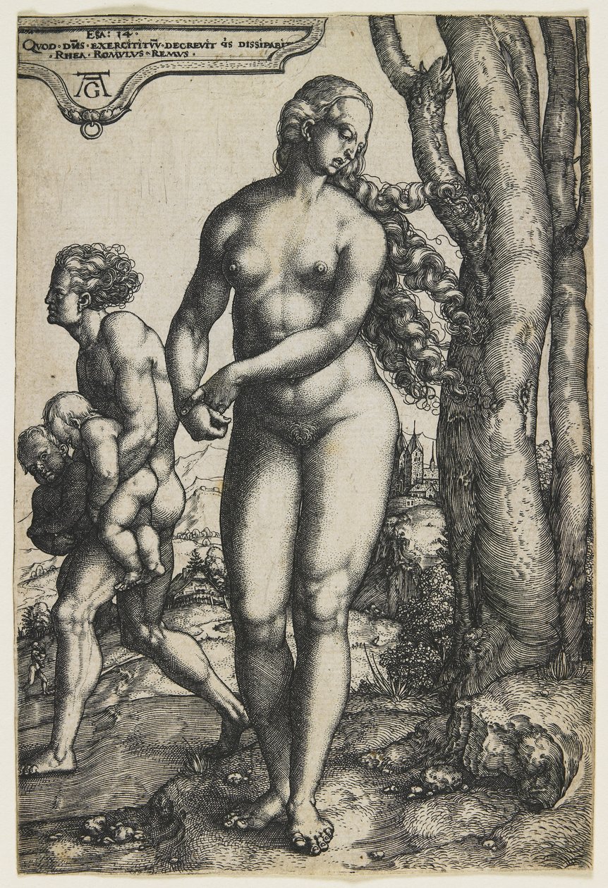 Rhea Sylvia (Romulus a Remus), c. 1530 od Heinrich Aldegrever