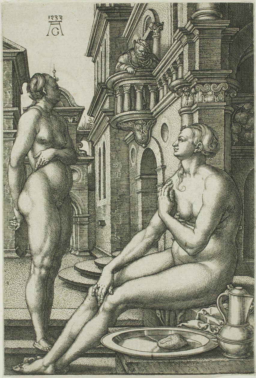 Batsheba v Bath od Heinrich Aldegrever