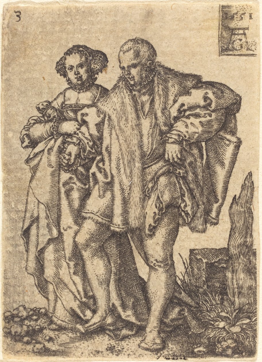 Taneční pár, 1551. od Heinrich Aldegrever