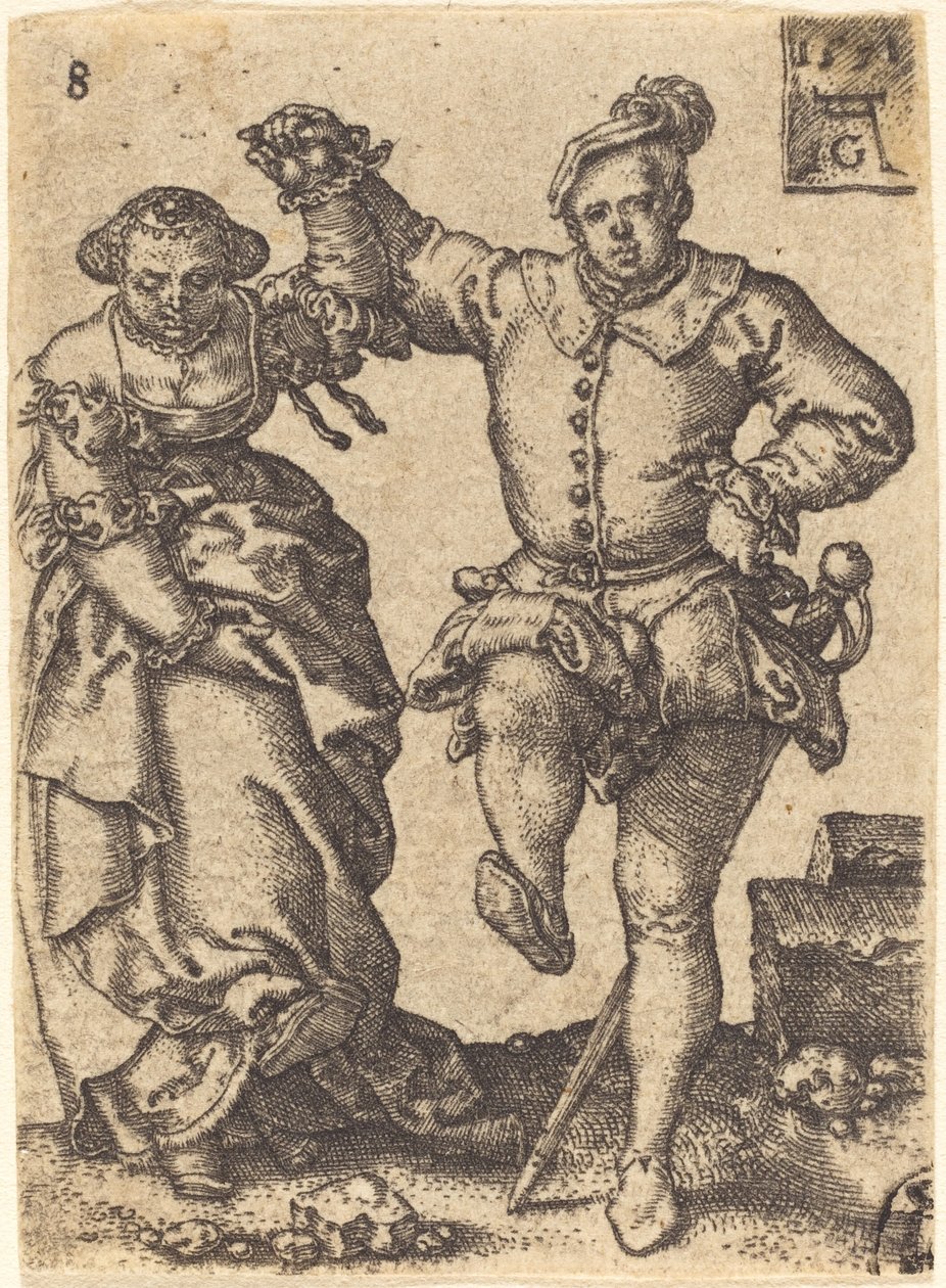 Taneční pár, 1551. od Heinrich Aldegrever