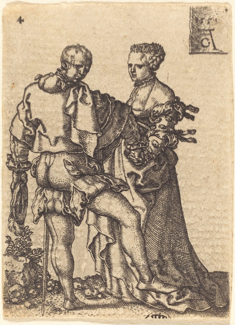 Taneční pár, 1551. od Heinrich Aldegrever