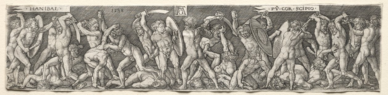 Hannibal Fighting Scipio, 1538. od Heinrich Aldegrever