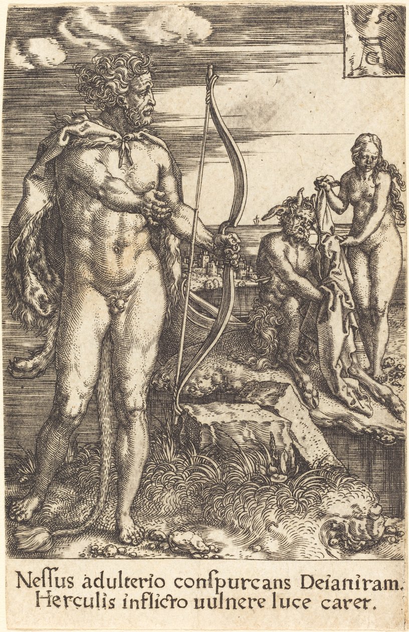 Hercules zabíjející Nessuse od Heinrich Aldegrever