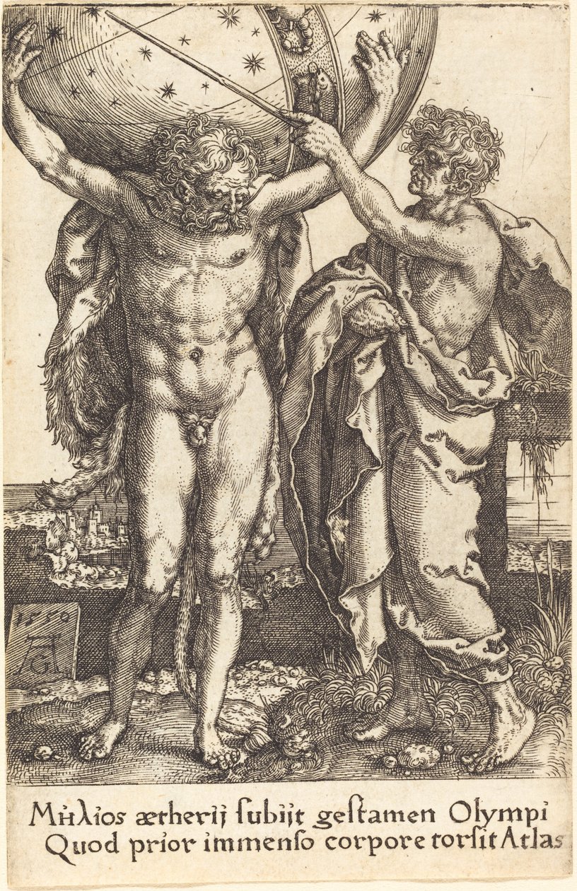 Herkules a Atlas, 1550. od Heinrich Aldegrever