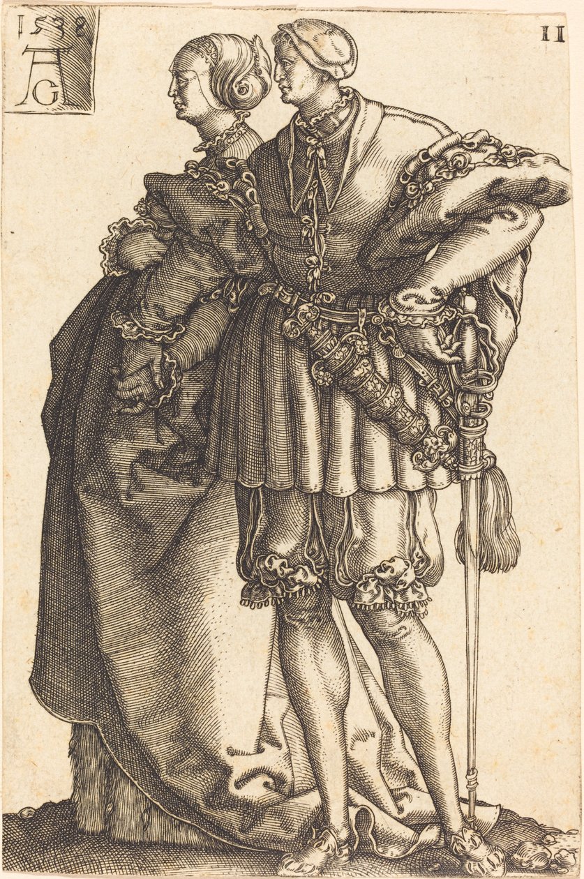 Velké svatební tanečnice, 1538. od Heinrich Aldegrever