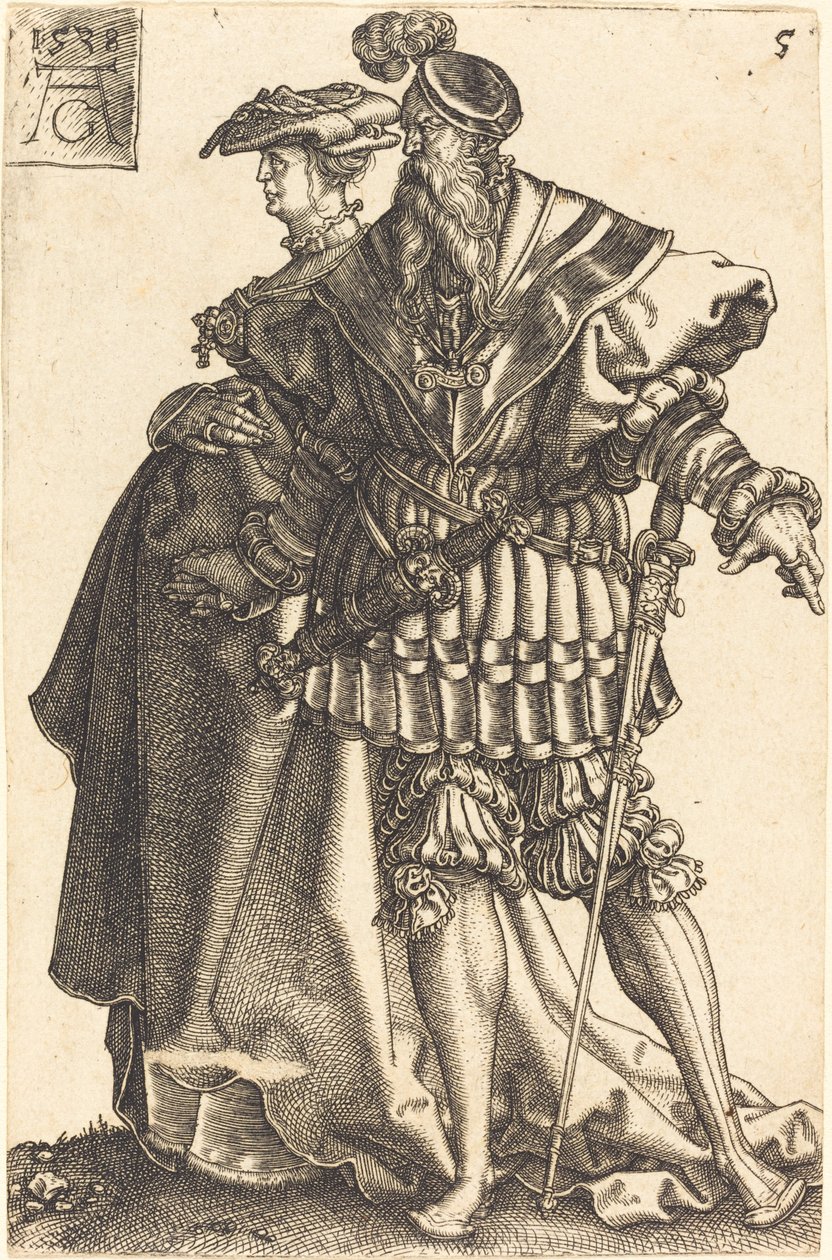 Velké svatební tanečnice, 1538. od Heinrich Aldegrever