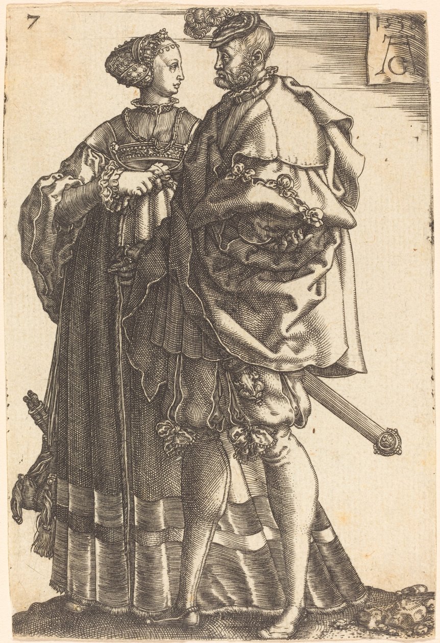 Velké svatební tanečnice, 1538. od Heinrich Aldegrever