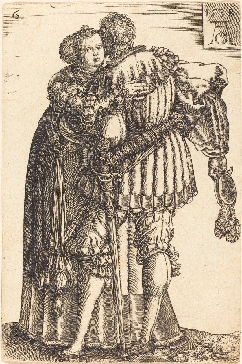 Velké svatební tanečnice, 1538. od Heinrich Aldegrever
