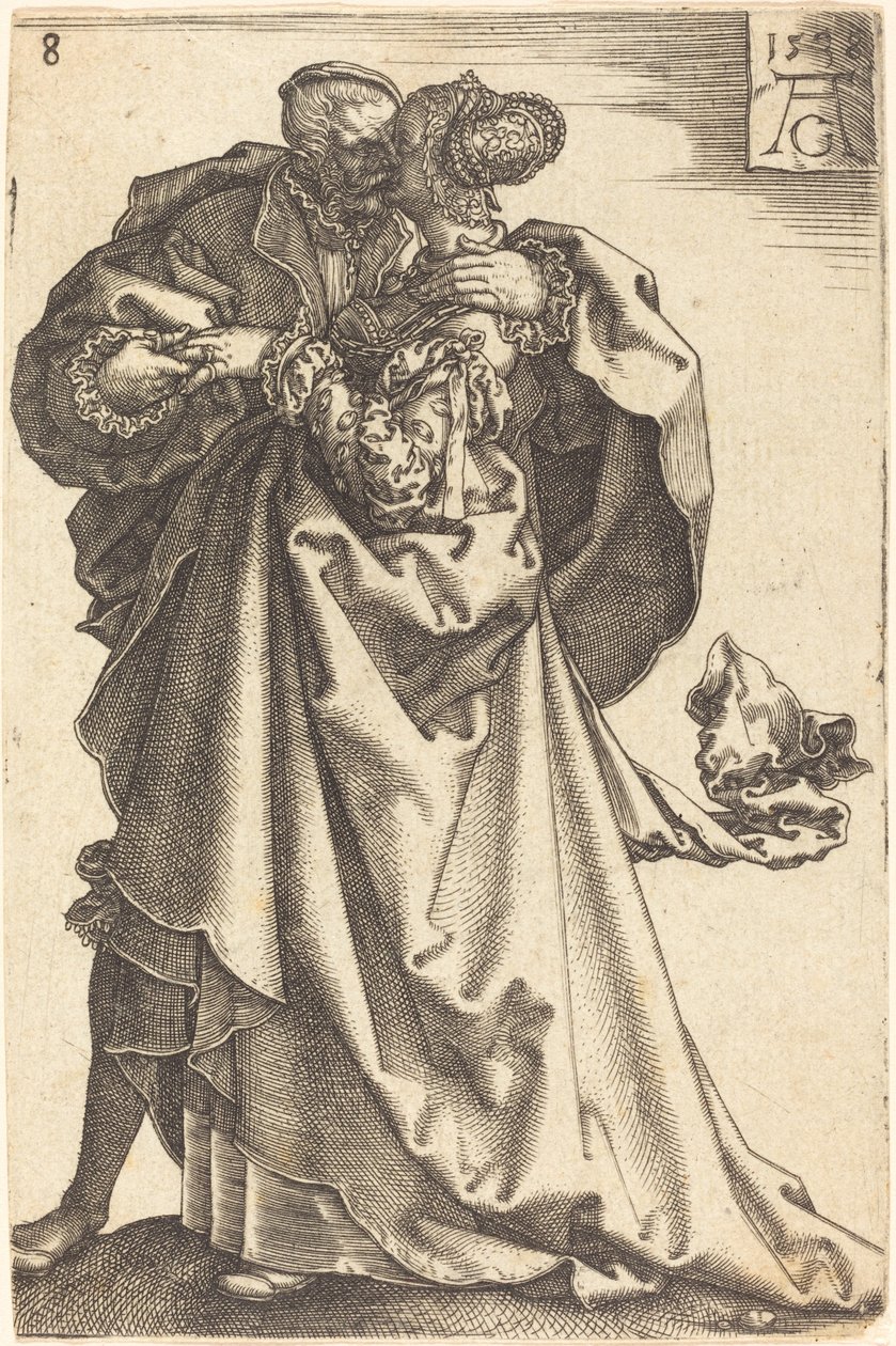 Velké svatební tanečnice, 1538. od Heinrich Aldegrever