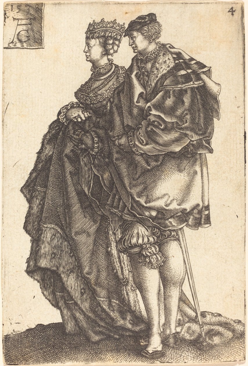 Velké svatební tanečnice, 1538. od Heinrich Aldegrever