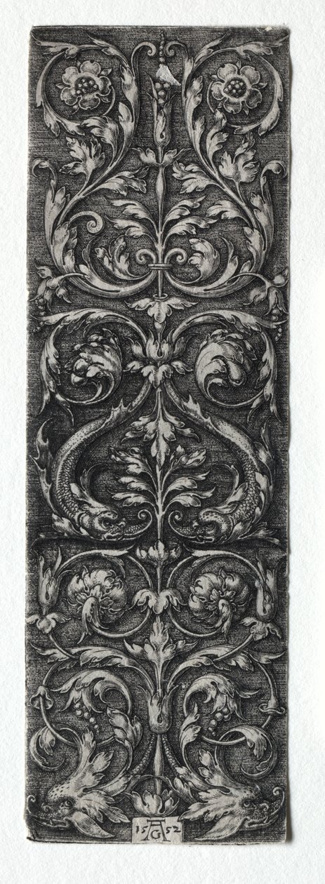 Ornament design s rybami od Heinrich Aldegrever