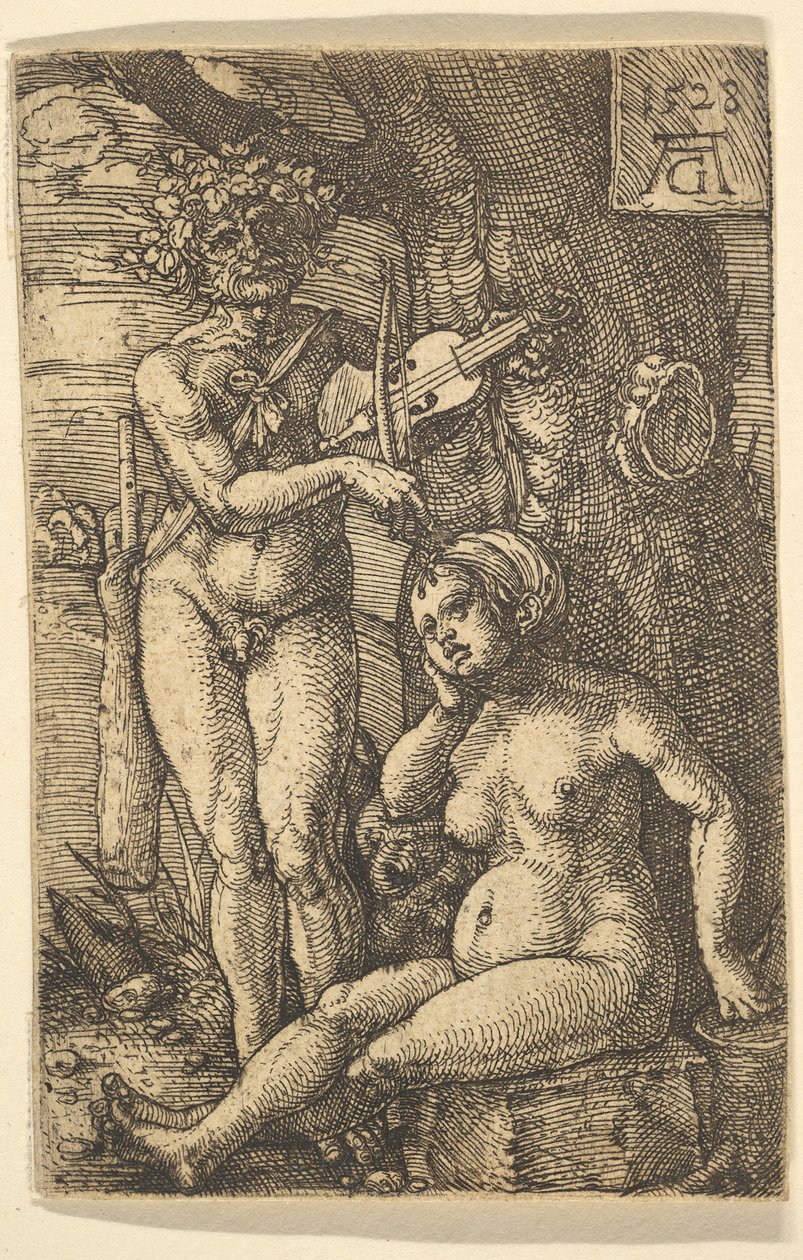 Orfeus a Eurydika, 1528. od Heinrich Aldegrever