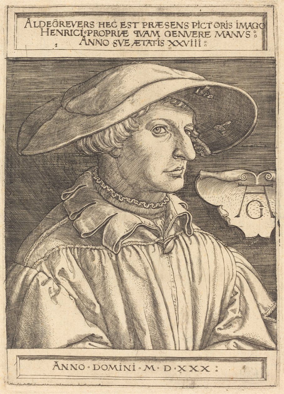 Autoportrét od Heinrich Aldegrever