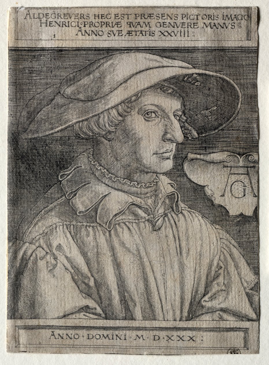 Autoportrét, 1530. od Heinrich Aldegrever