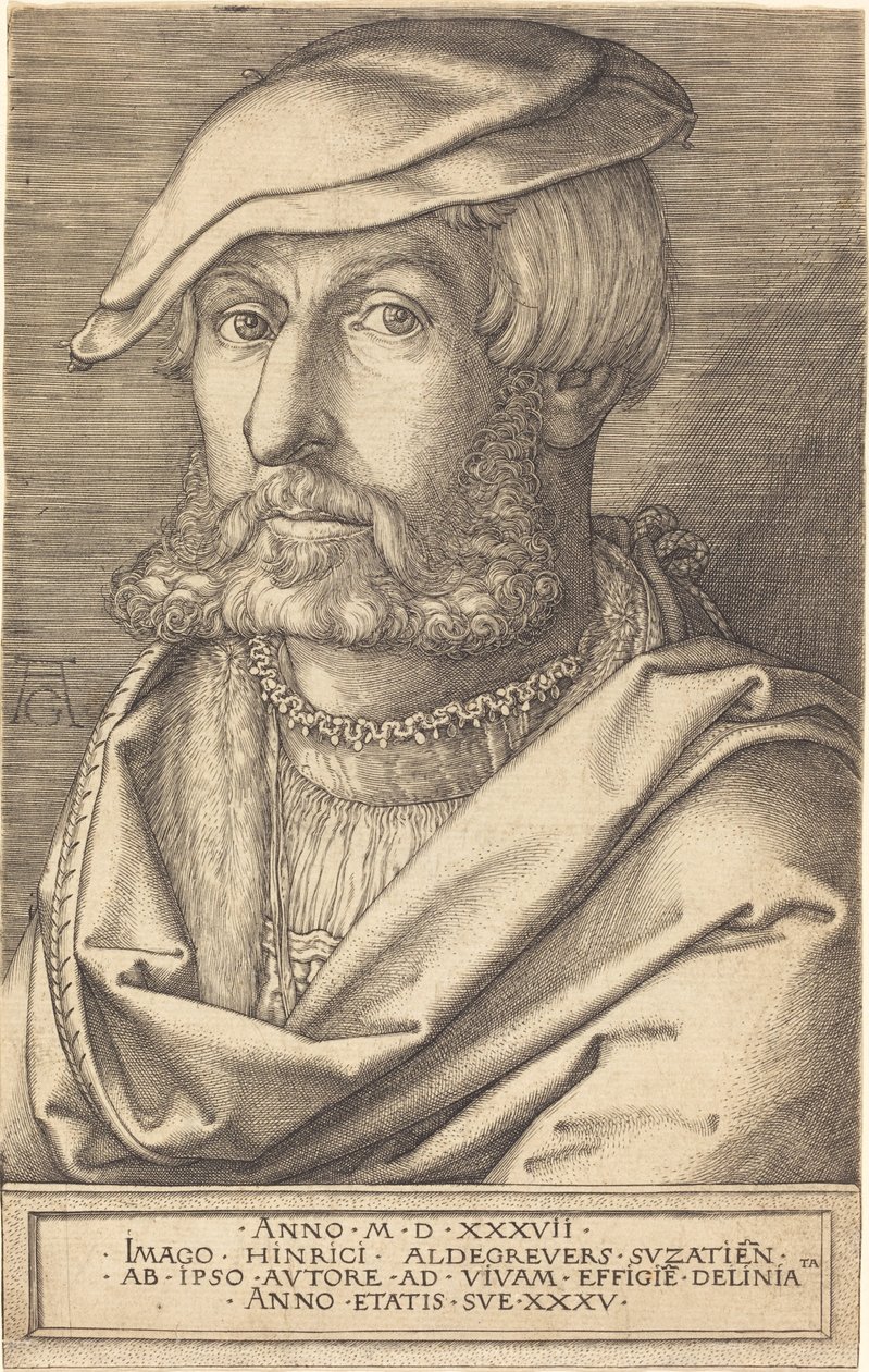 Autoportrét, 1537. od Heinrich Aldegrever