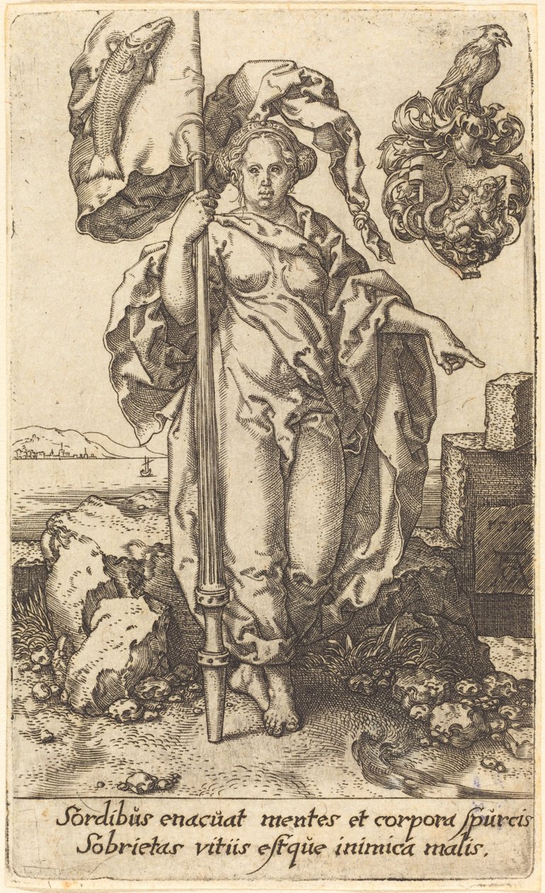 Mírnost, 1552. od Heinrich Aldegrever