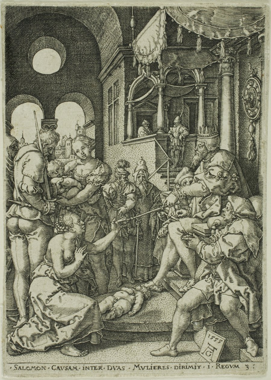 Šalamounův soud od Heinrich Aldegrever