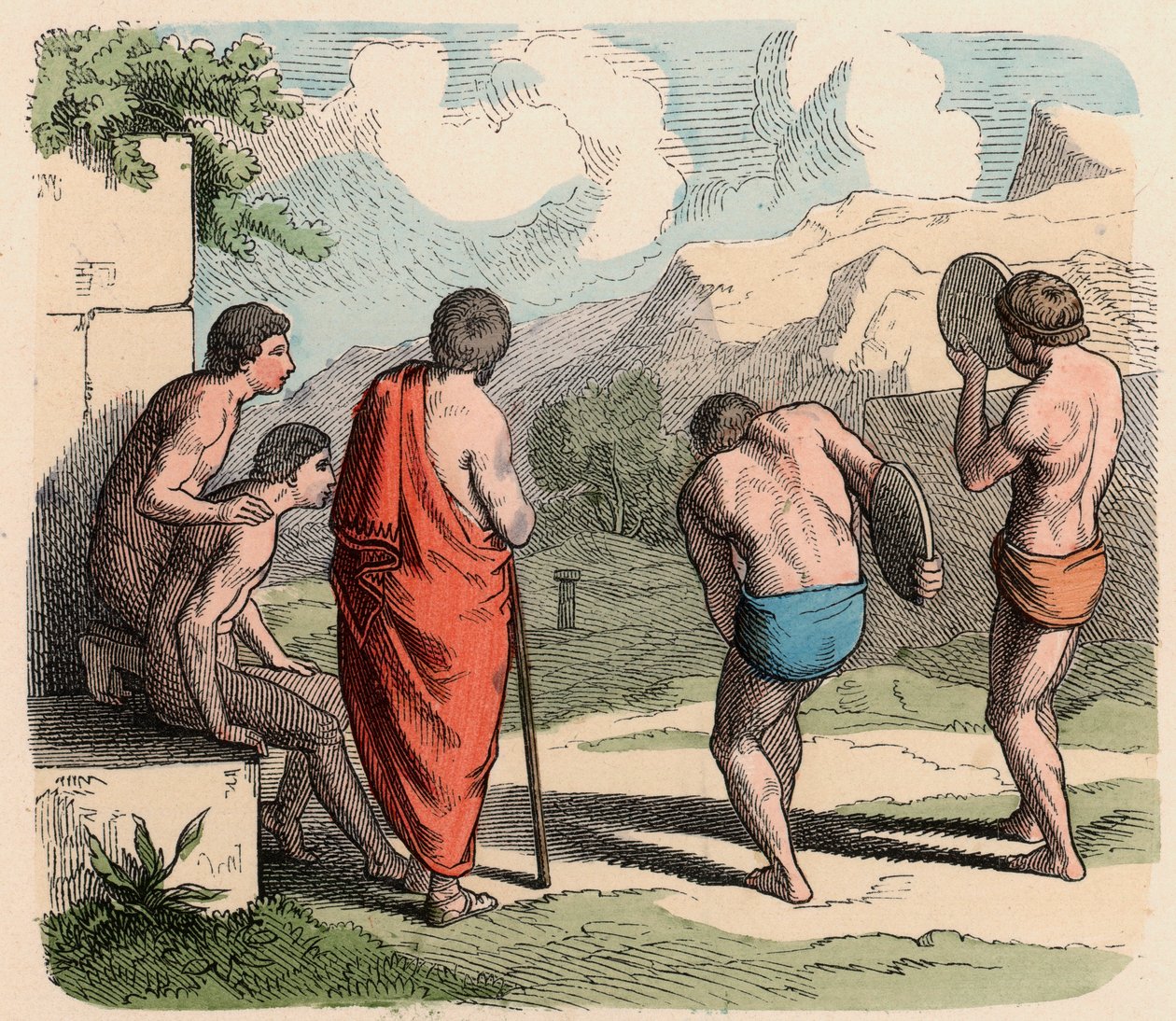 Starověké Řecko: Sport, házení diskem od Heinrich Leutemann