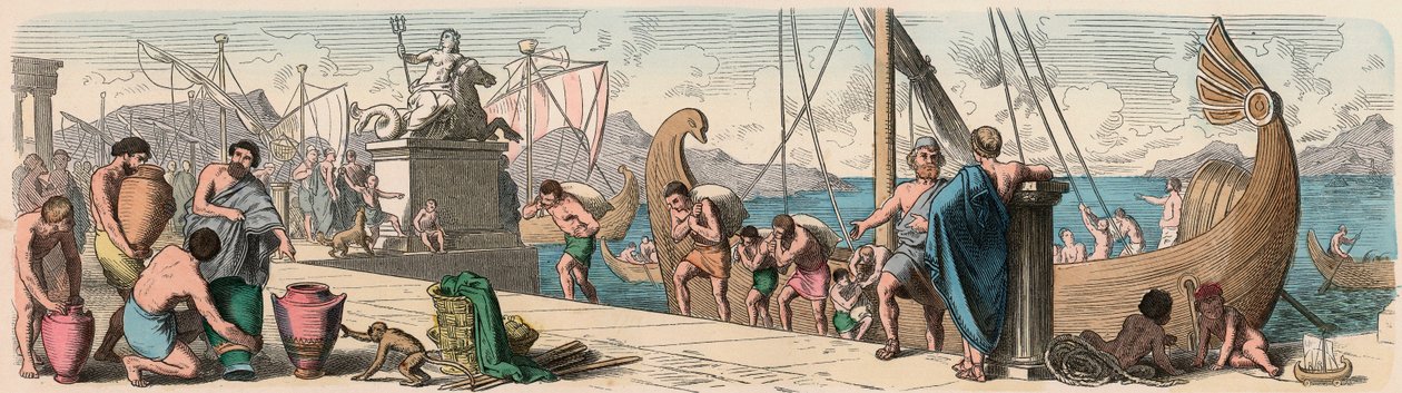 Starověké Řecko: Obchod po moři od Heinrich Leutemann