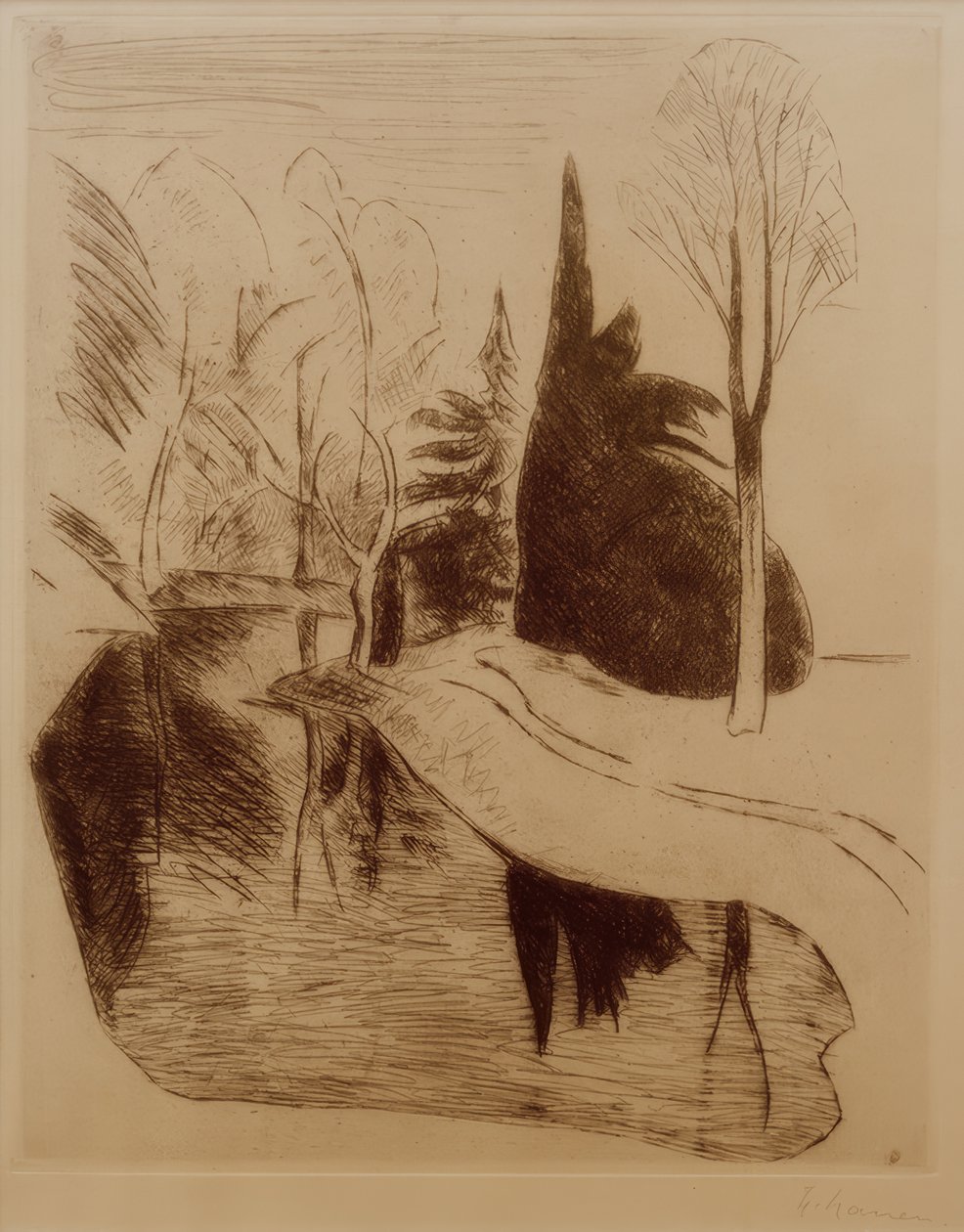 Park v Dilbornu, 1914 od Heinrich Nauen