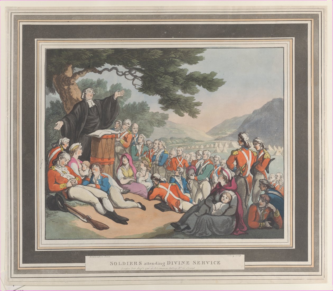 Vojáci navštěvující bohoslužbu, 1. srpna 1798. od Heinrich Schutz