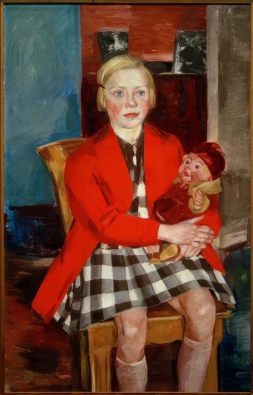 Dívka s panenkou (Käte Werner) od Heinrich Stegemann