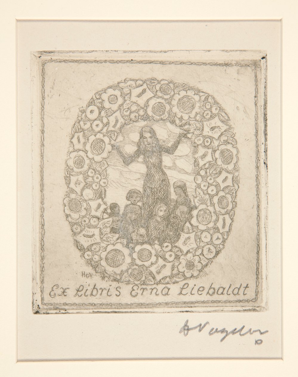 Knihovna: Ex Libris Erna Liebaldt od Heinrich Vogeler