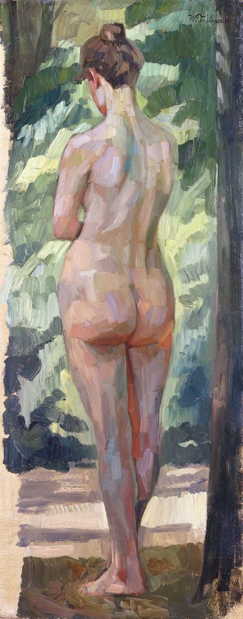 Stojící akt; Stálý akt, 1898 od Heinrich Wilhelm Truebner