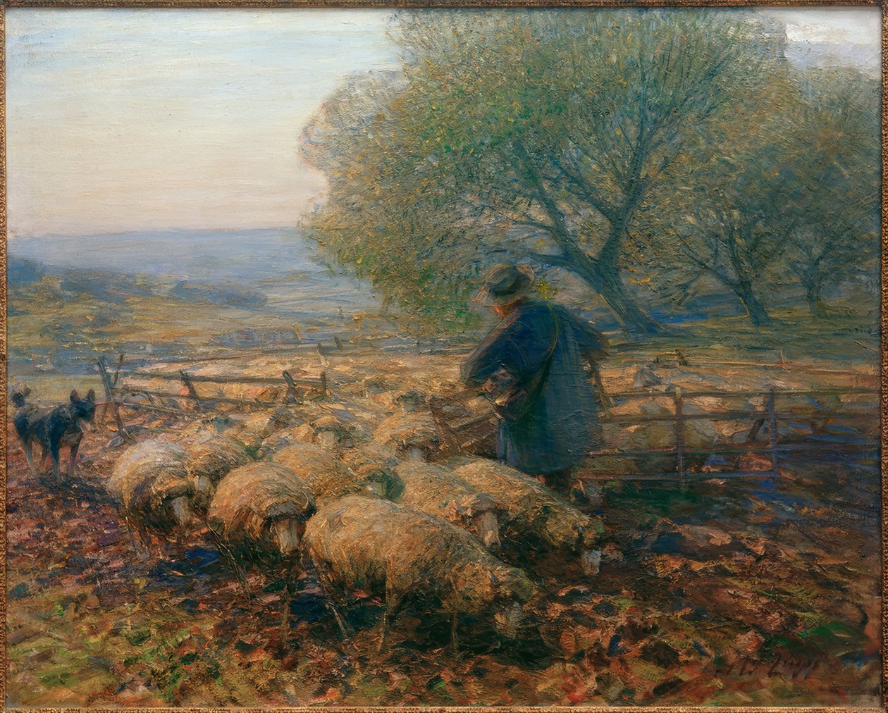 Ovce opouštějící kotec od Heinrich von Zügel