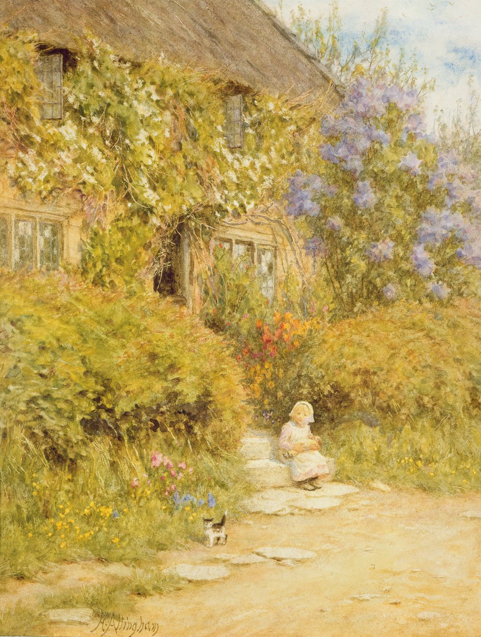 Chata poblíž Crewkerne od Helen Allingham