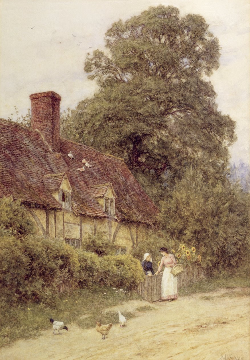 Old Post Office, Brook, poblíž Witley, Surrey od Helen Allingham